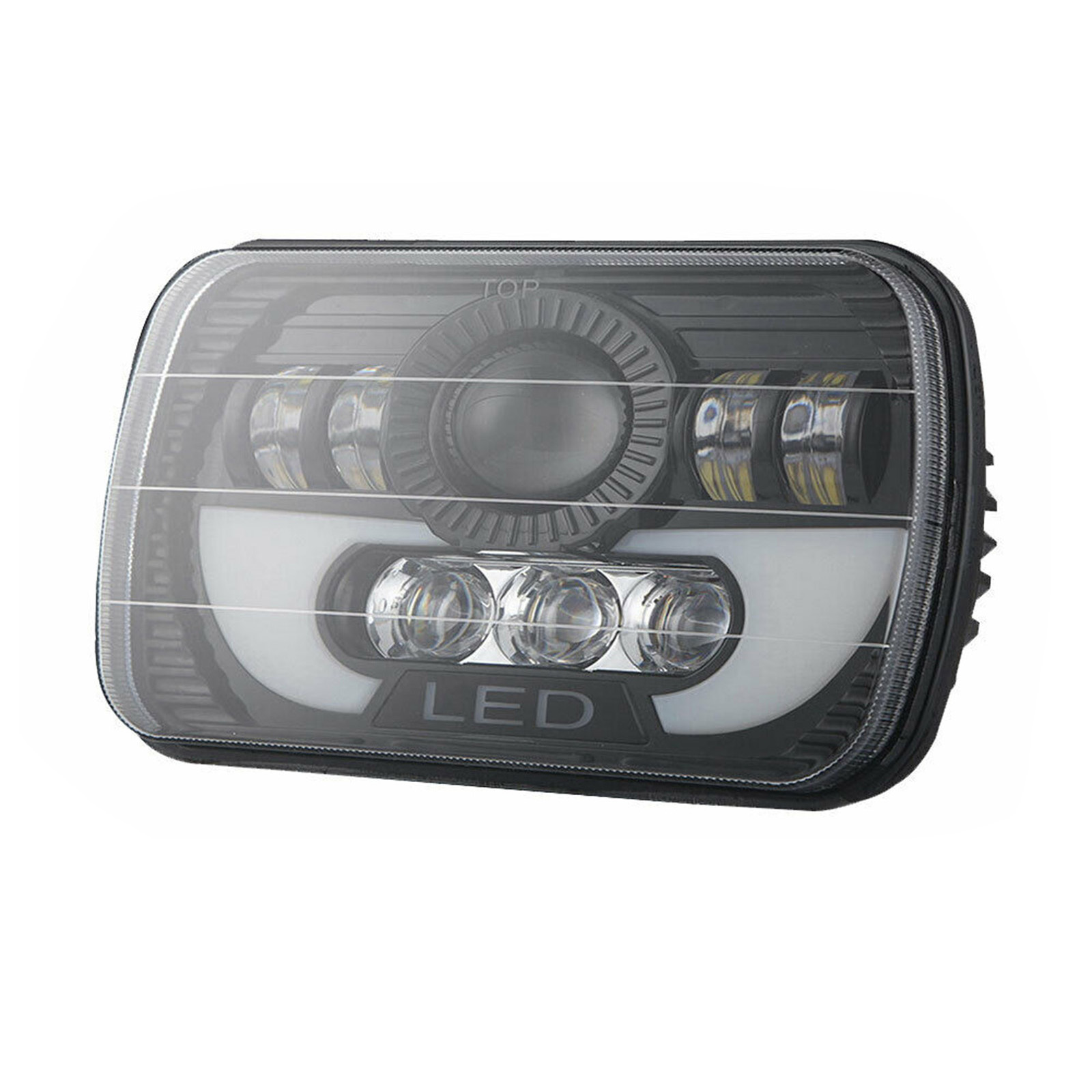 Ln680-a 300w Led-lkw-scheinwerfer, 7 Zoll Quadratisch (5x7/7x6) (vier-linsen-design) (s7-8c-wy)