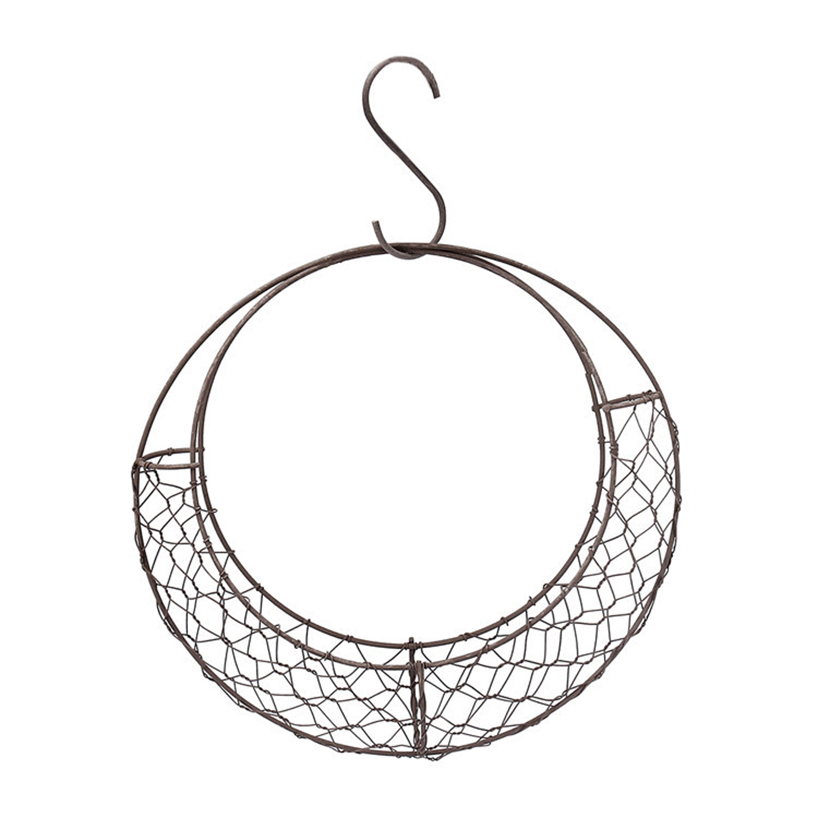 Hängender, Mondförmiger Metallkorb, Drahtkranzgestell, Hängender Blumentopfhalter Für Sukkulenten
