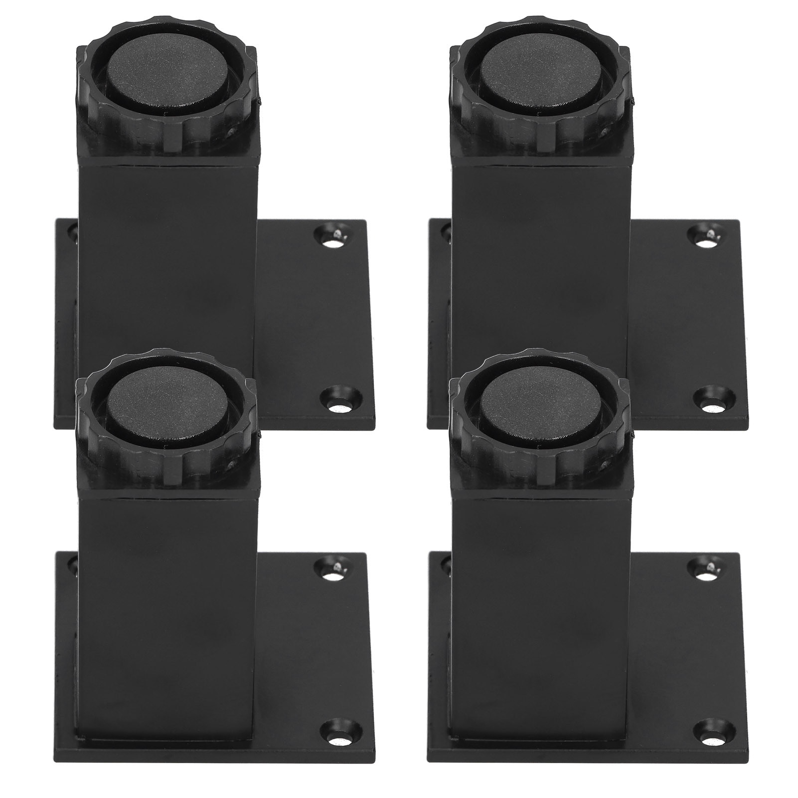 Set Aus 4 Höhenverstellbaren Möbelfüßen Aus Aluminiumlegierung, Quadratische Form, Für Sofa Oder Schrank, 80 Mm.