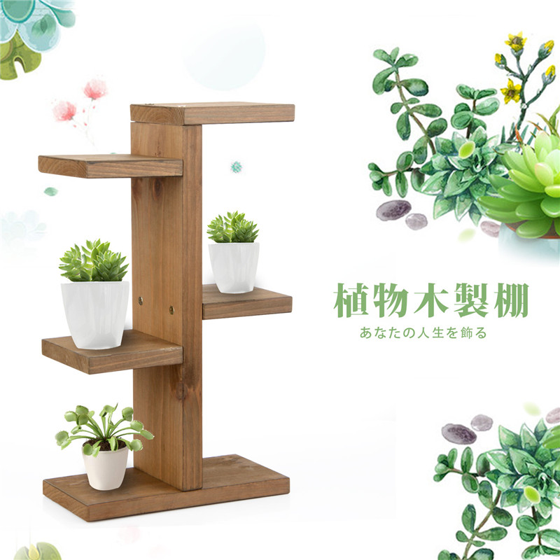 Mini-pflanzenregal Aus Holz Mit Mehreren Ebenen, Dekorativer Ständer Für Sukkulenten, Blumenständer Für Den Innen- Und Außenbereich, Für Zuhause Oder Büro.