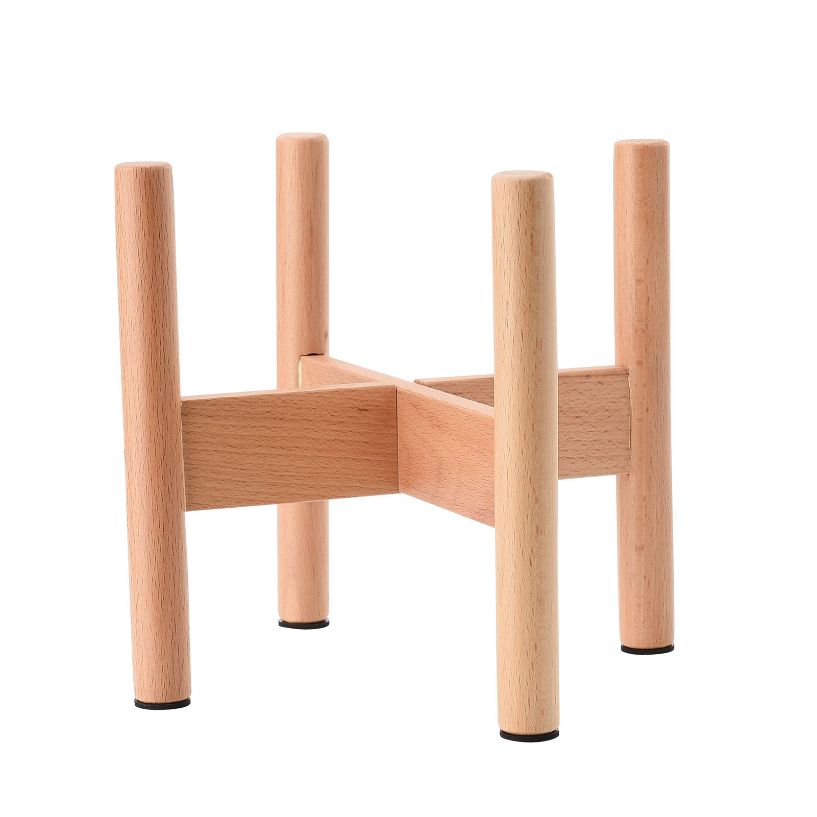 Pflanzenständer Aus Holz, 20 Cm Hoch, 18 Cm Innendurchmesser, Für Blumentöpfe Auf Ständern