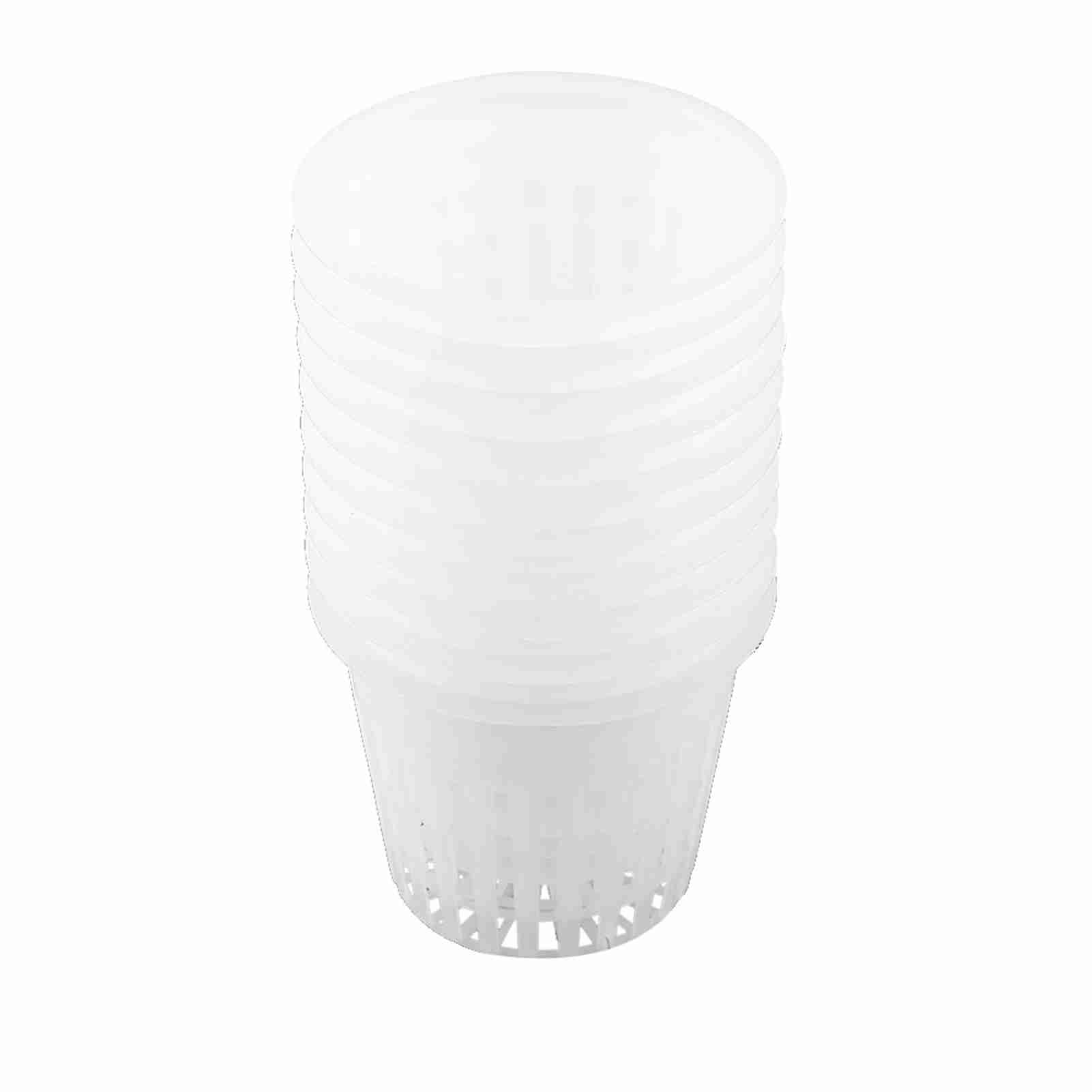 Packung Mit 10 Robusten Netzkörben Für Hydroponischen Anbau Und Pflanzenklonierung (weiß).