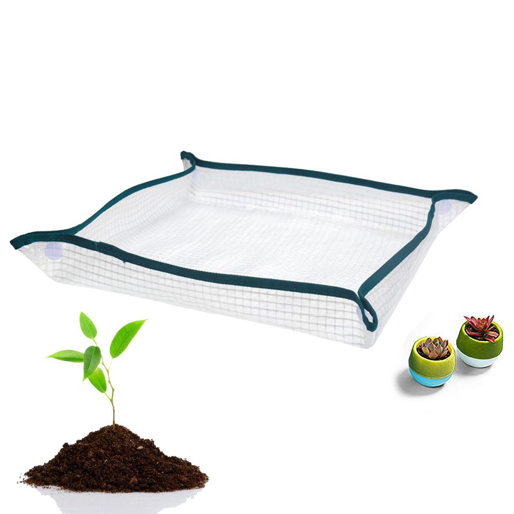 Pflanzmatte, Wiederverwendbare Pflanzmatte, Tragbar, Wasserdicht, Transparentes Netzgewebe, Kissen Für Topfblumen