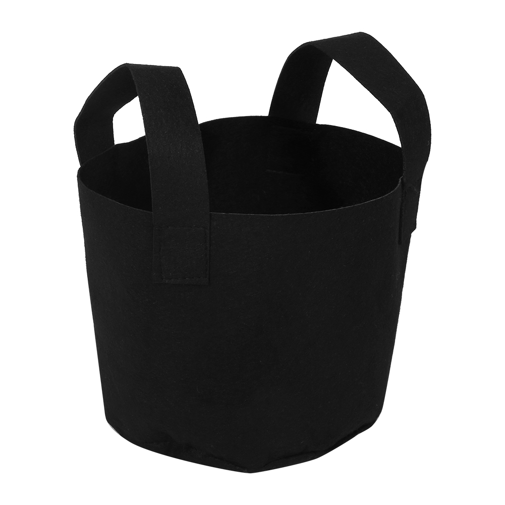 Schwarzer Pflanzsack Für Pflanzen, Gemüse Und Blumen, Belüftung, Pflanztopf (2 Gallonen, 18 X 20 Cm)