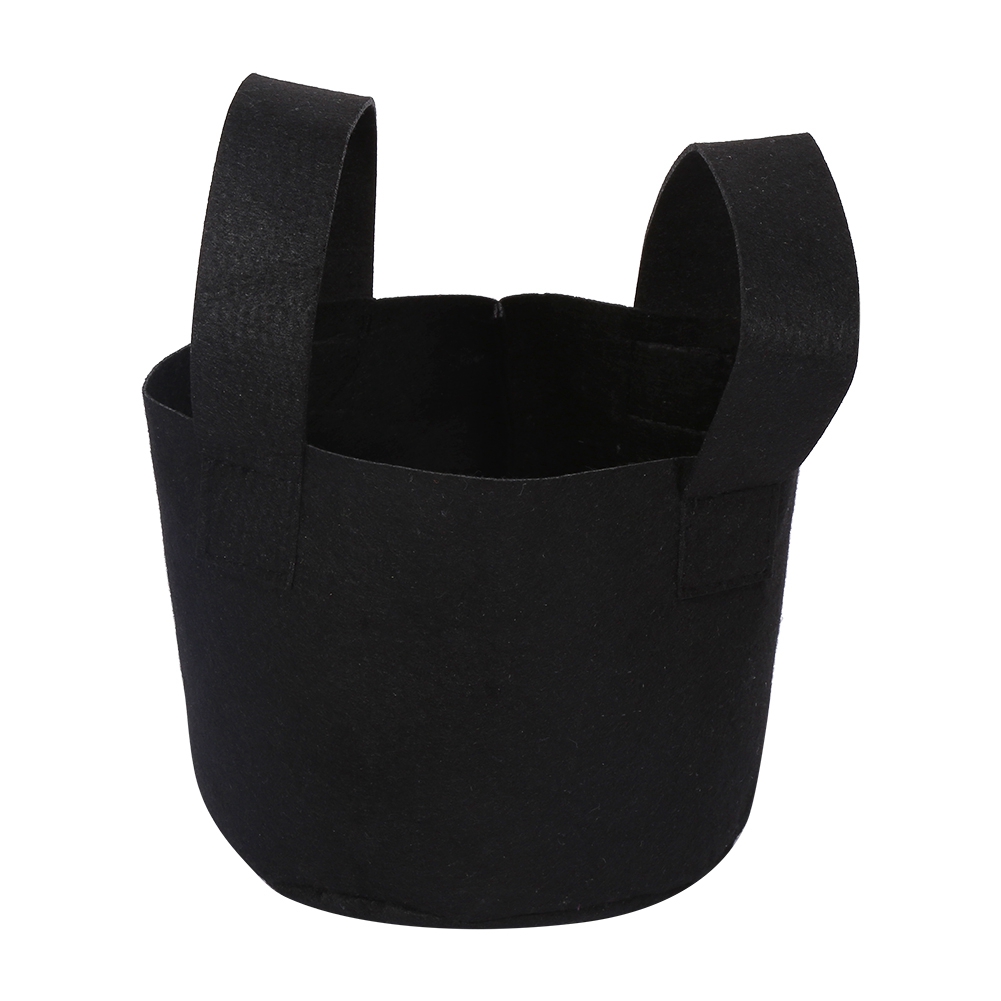 Schwarzer Pflanzsack Für Pflanzen, Gemüse Und Blumen, Belüftung, Pflanztopf (1 Gallone, 14 X 18 Cm)
