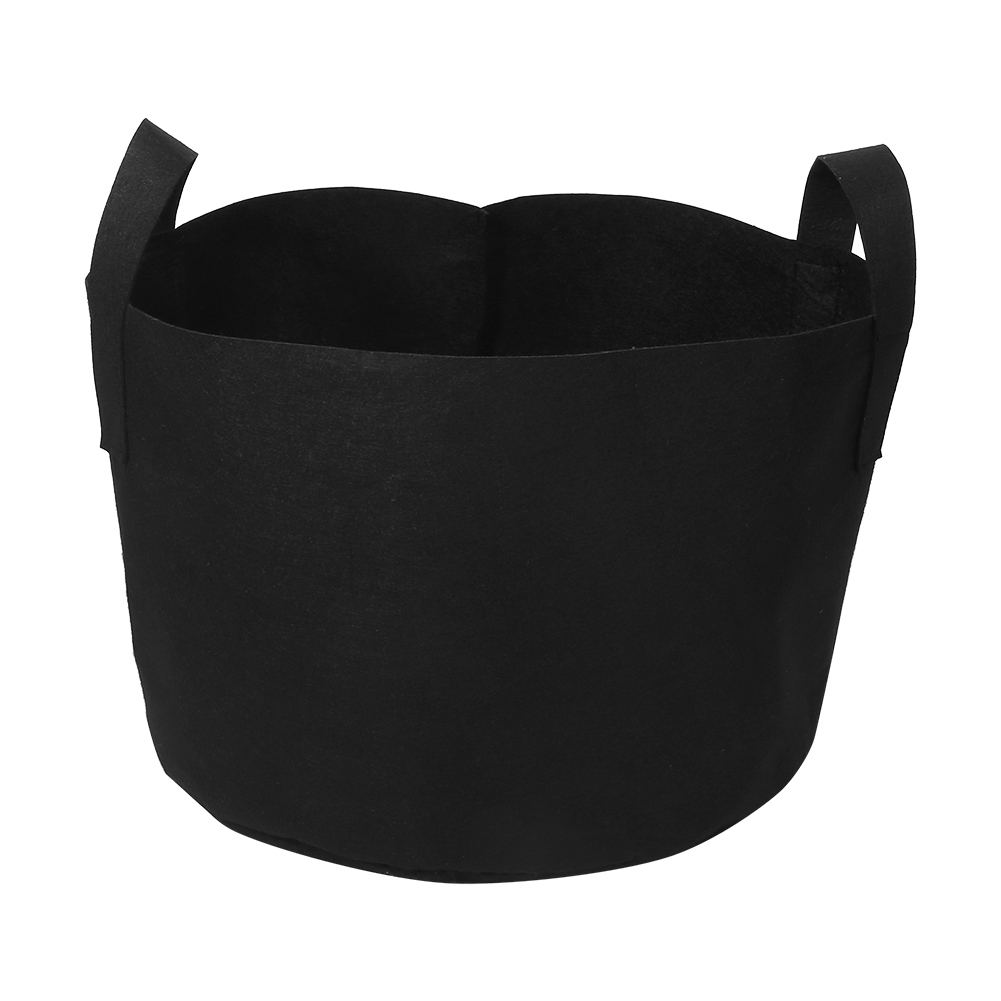 Schwarzer Pflanzsack Für Pflanzen, Gemüse Und Blumen, Belüftung, Pflanztopf (10 Gallonen, 28 X 40 Cm)