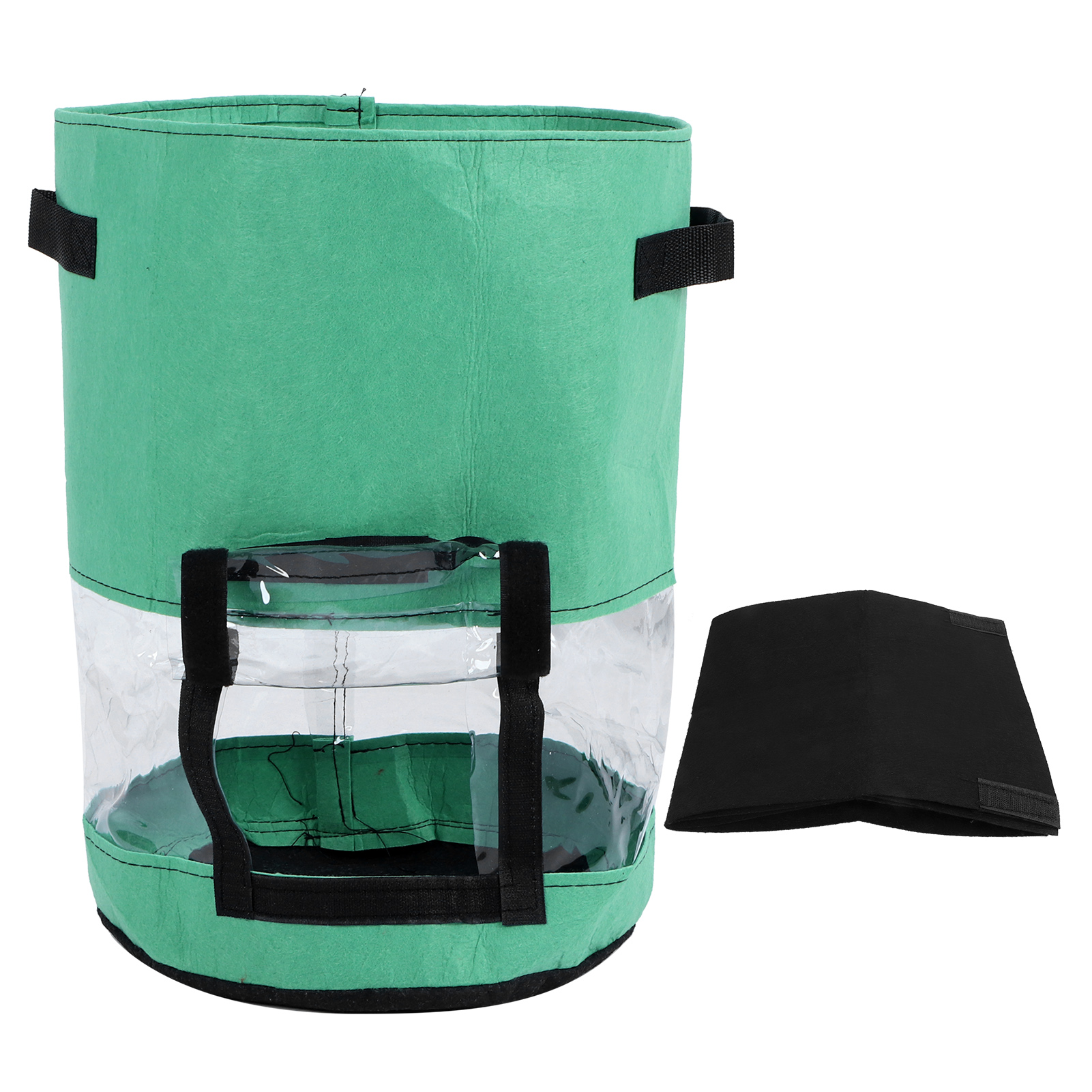 360° Transparenter Kartoffelpflanzsack, Gartenzubehör, Grün Mit Verdunkelungsstoff, 35 X 45 Cm, 43 L/10 Gal