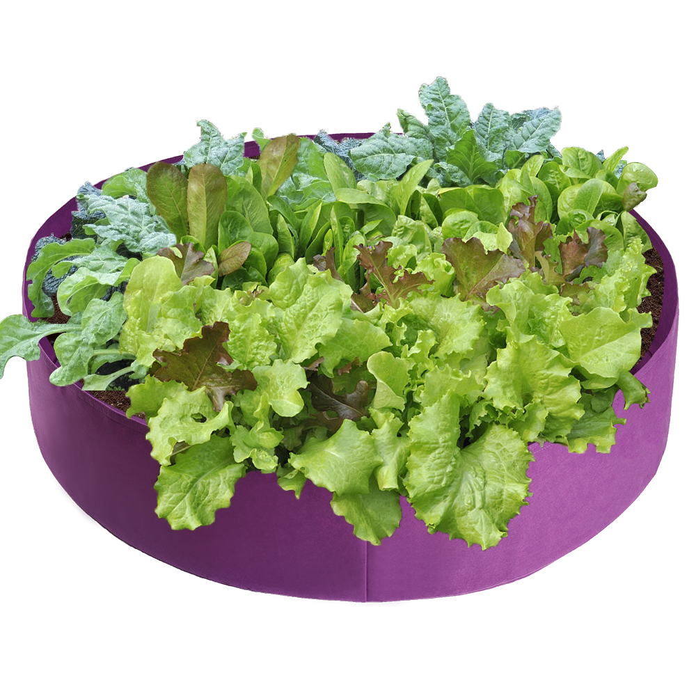 Atmungsaktiver Filz-pflanzsack Für Den Garten, 100 Gallonen (378 Liter), 127 X 30 Cm, 1 Mm Dick, Lila.