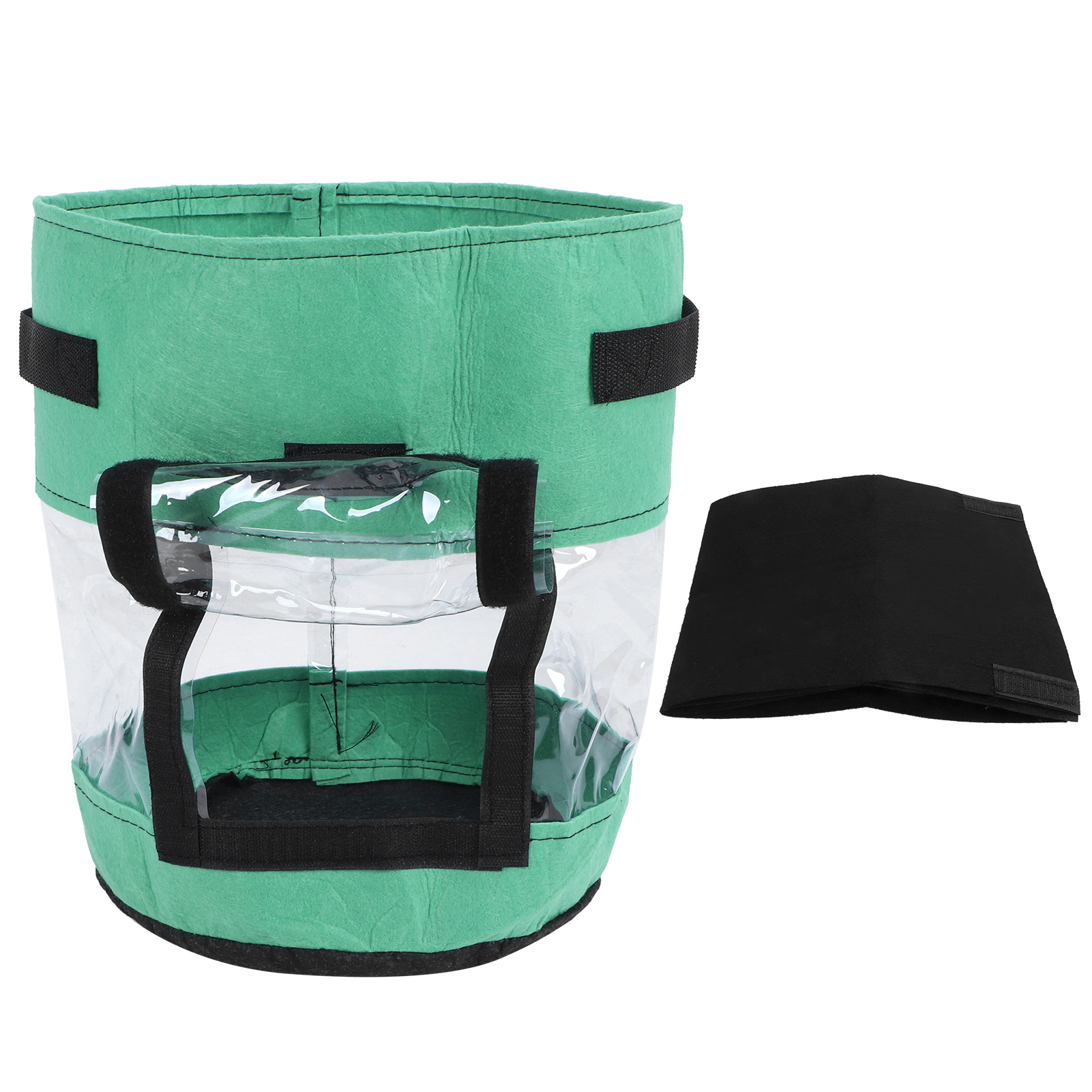 360° Transparenter Kartoffelpflanzsack, Gartenzubehör, Grün Mit Verdunkelungsstoff, 30 X 35 Cm, 26 L / 7 Gal
