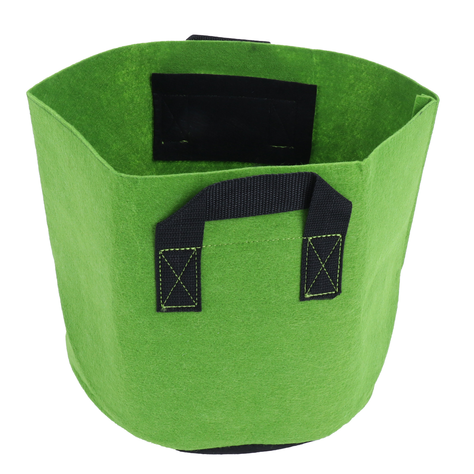 Pflanzsack Für Den Garten, Pflanztopf Aus Vliesstoff Für Gemüse Und Blumen Mit Griffen, Grün Und Schwarz (7 Gallonen)