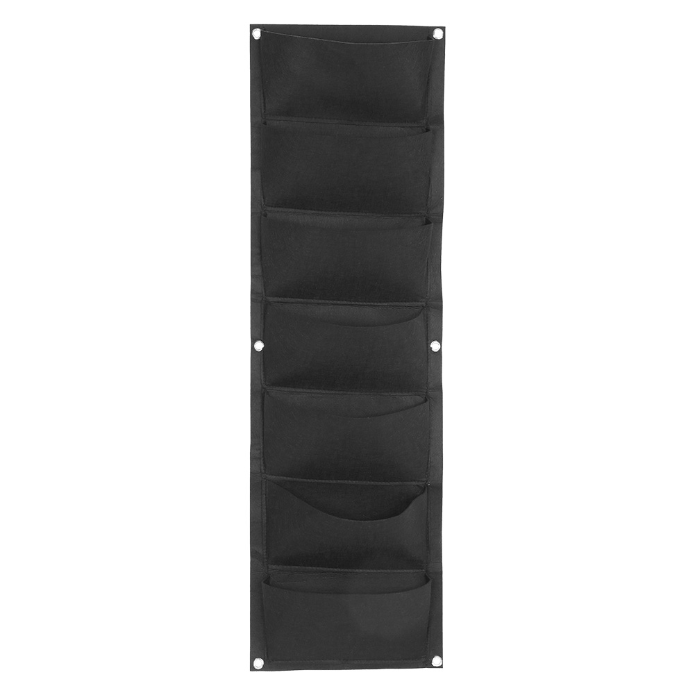 Pflanzbeutel Für Garten, Balkon Oder Wand, Vertikaler Hängepflanzer, Schwarz, 7 Taschen