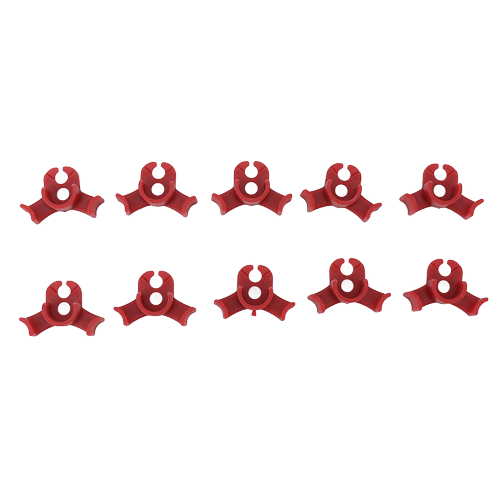 Packung Mit 20 Spannungsarmen Pflanzenstützclips Aus Kunststoff, 90° Verstellbarer Winkel, Für Gewächshaus Und Garten (rot).
