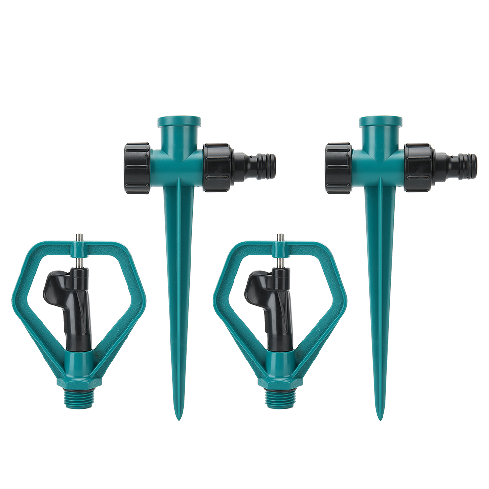 Set Mit 2 Automatischen, Um 360 Grad Drehbaren Rasensprengern Zur Gartenbewässerung