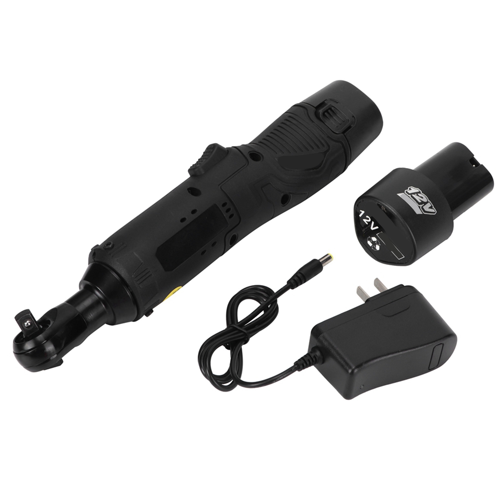 12v 90° Winkel-multifunktions-ratschenschlüssel, Wiederaufladbar, Metall, 3/8