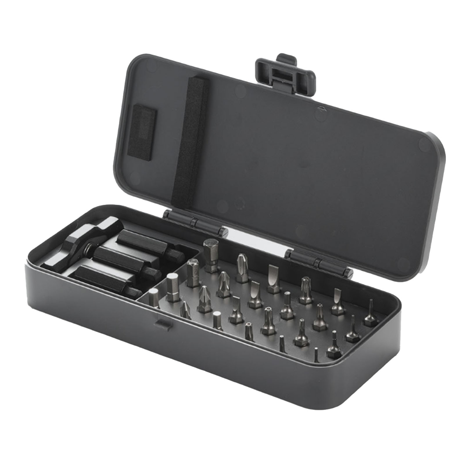 24-in-1 Ratschenschraubendreher-set Aus Legiertem Stahl Mit Mehreren Bits, Magnetantrieb, T-griff Und Tragetasche Für Möbel- Und Elektronikreparaturen.