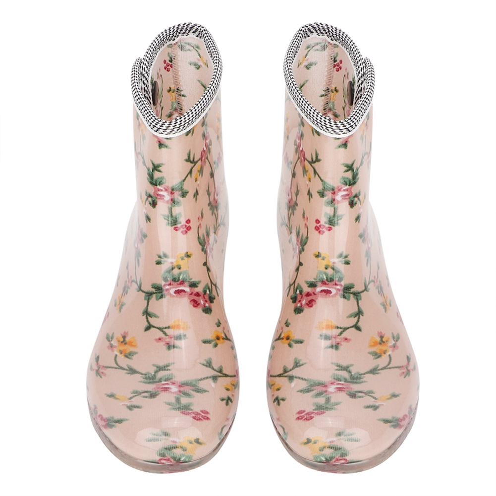Bedruckte, Wasserdichte Und Rutschfeste Regenstiefel Für Damen, Gartenschuhe (37)