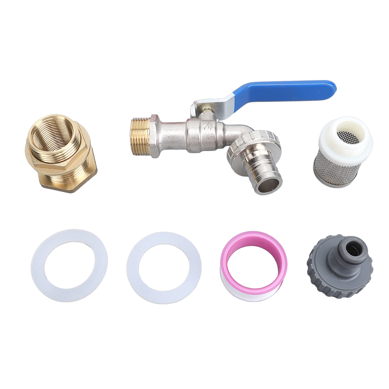 Professionelles Messing-wasserhahn-set Zur Regenwassernutzung, Energieeffizient, Kompatibel Mit Regenwassernutzungsanlagen, Tanks, Badewannen Und Schwimmbecken (3/4"), Mit Filter.
