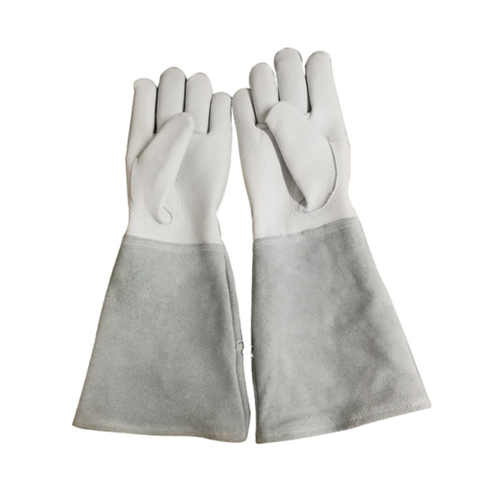Gartenhandschuhe, Größe M, Aus Atmungsaktivem Ziegenleder, Lang Und Dornenresistent, Perfekt Zum Rosenschneiden Und Für Die Imkerei.