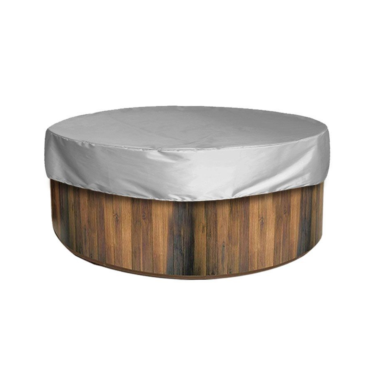 Runde Whirlpoolabdeckung, Verstellbarer Saum, Wasserdicht Und Wetterfest, Für Whirlpools 200 X 30 Cm (78,7 X 11,8 Zoll), Grau