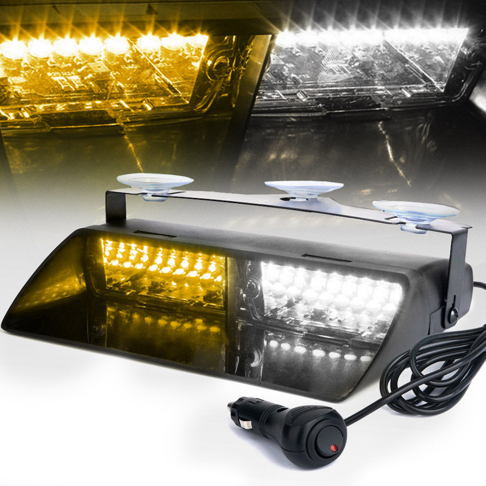 16 Leds, 18 Blinkmodi, Notfall-blitzlicht Für Pkw/lkw, Gelb Und Weiß