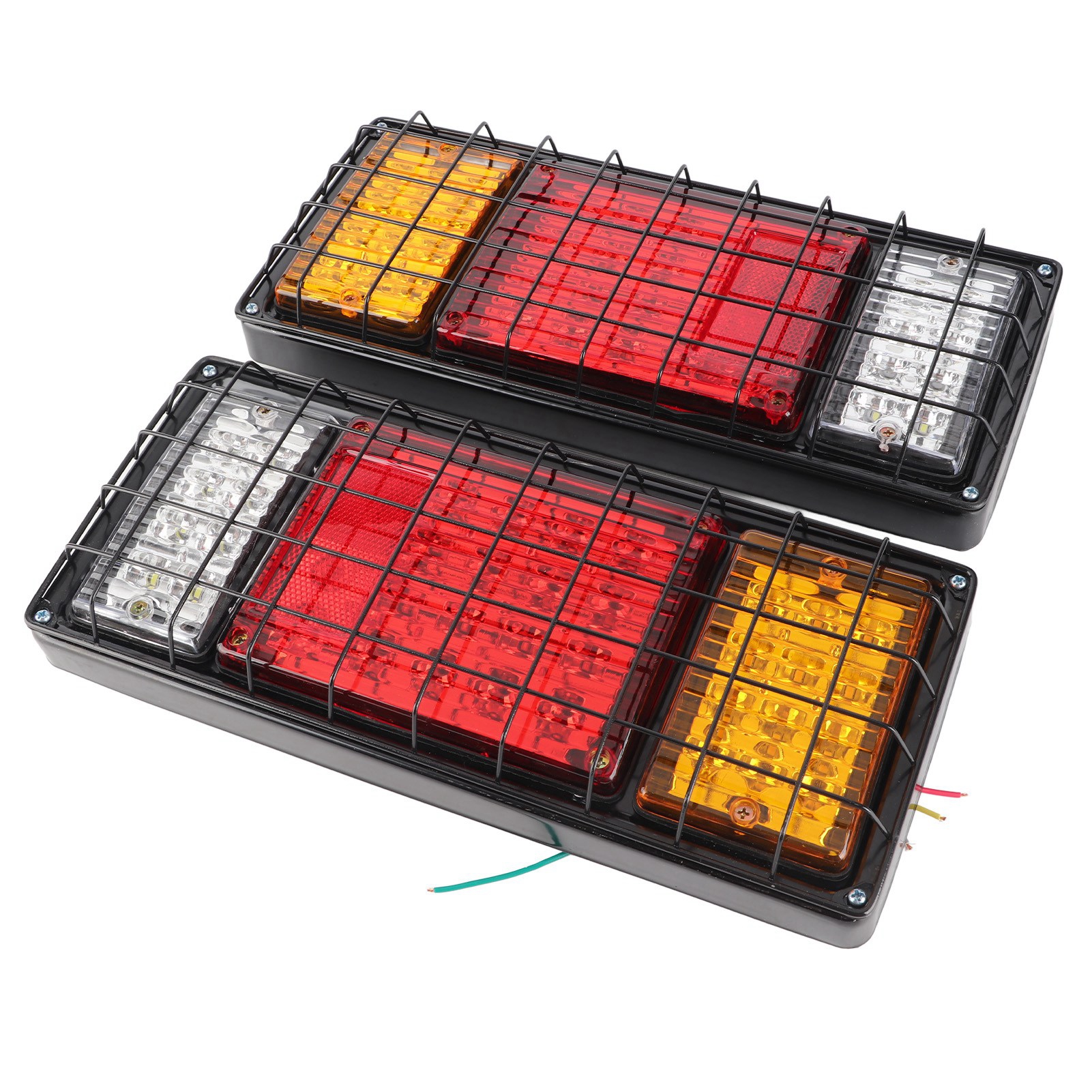 Set Mit 2 12v Led-rückleuchten, Brems- Und Rückfahrscheinwerfern, 40 Leds, Für Anhänger, Lkw Oder Boot