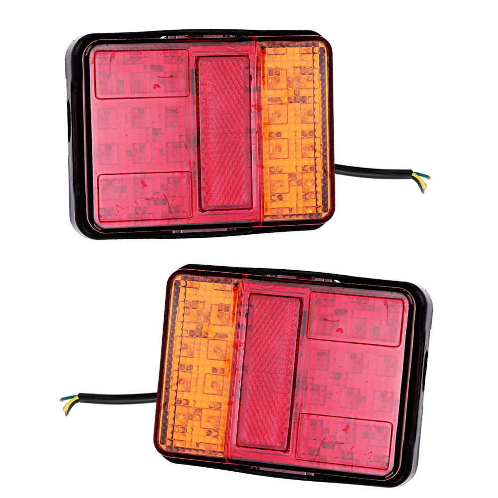 Set Mit 2 Quadratischen Rückleuchten Für Lkw/anhänger, 30 Ultrahelle Leds
