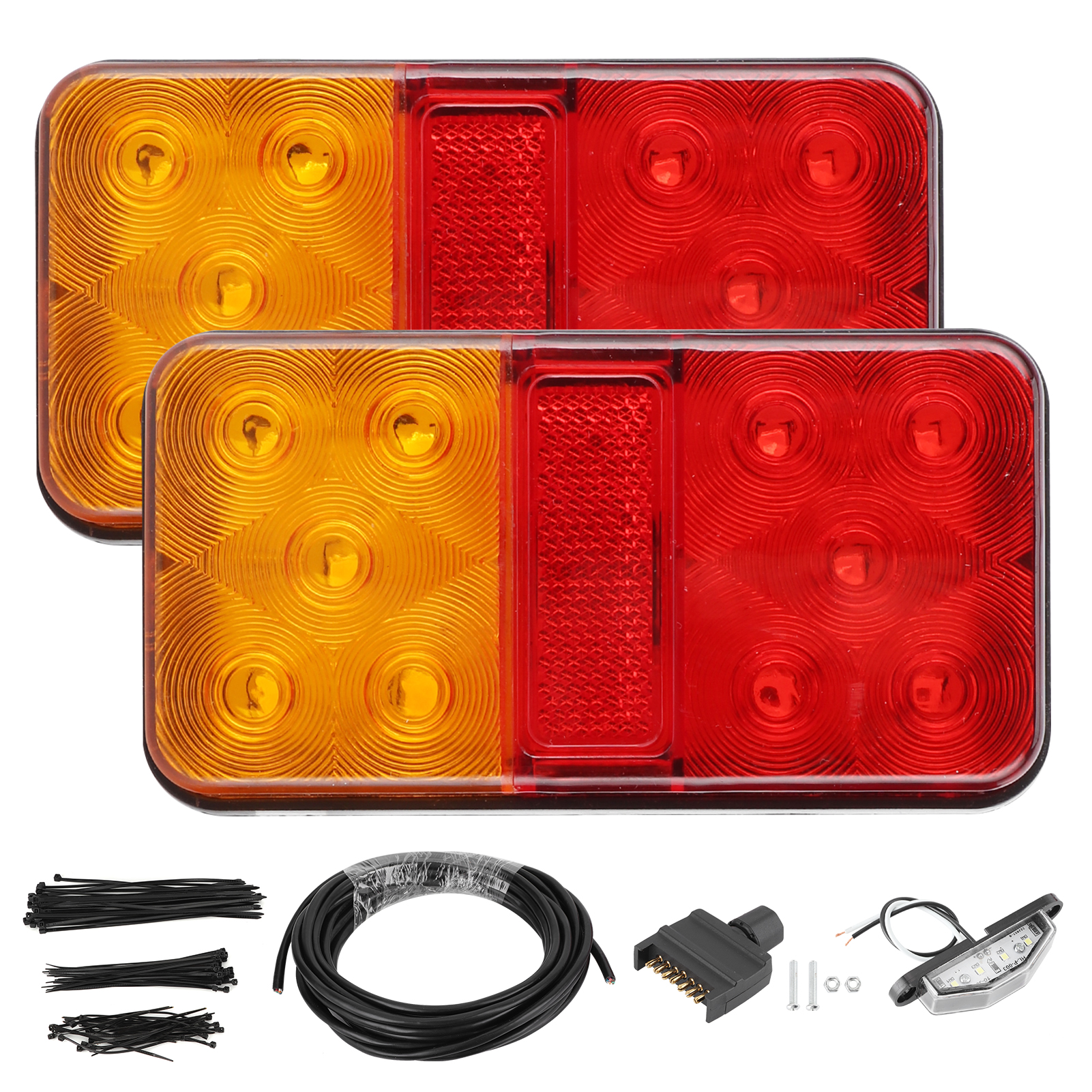Universelle Zweifarbige Led-rückleuchte Für Anhänger, Lkw, Quad Und Suv (12 V)