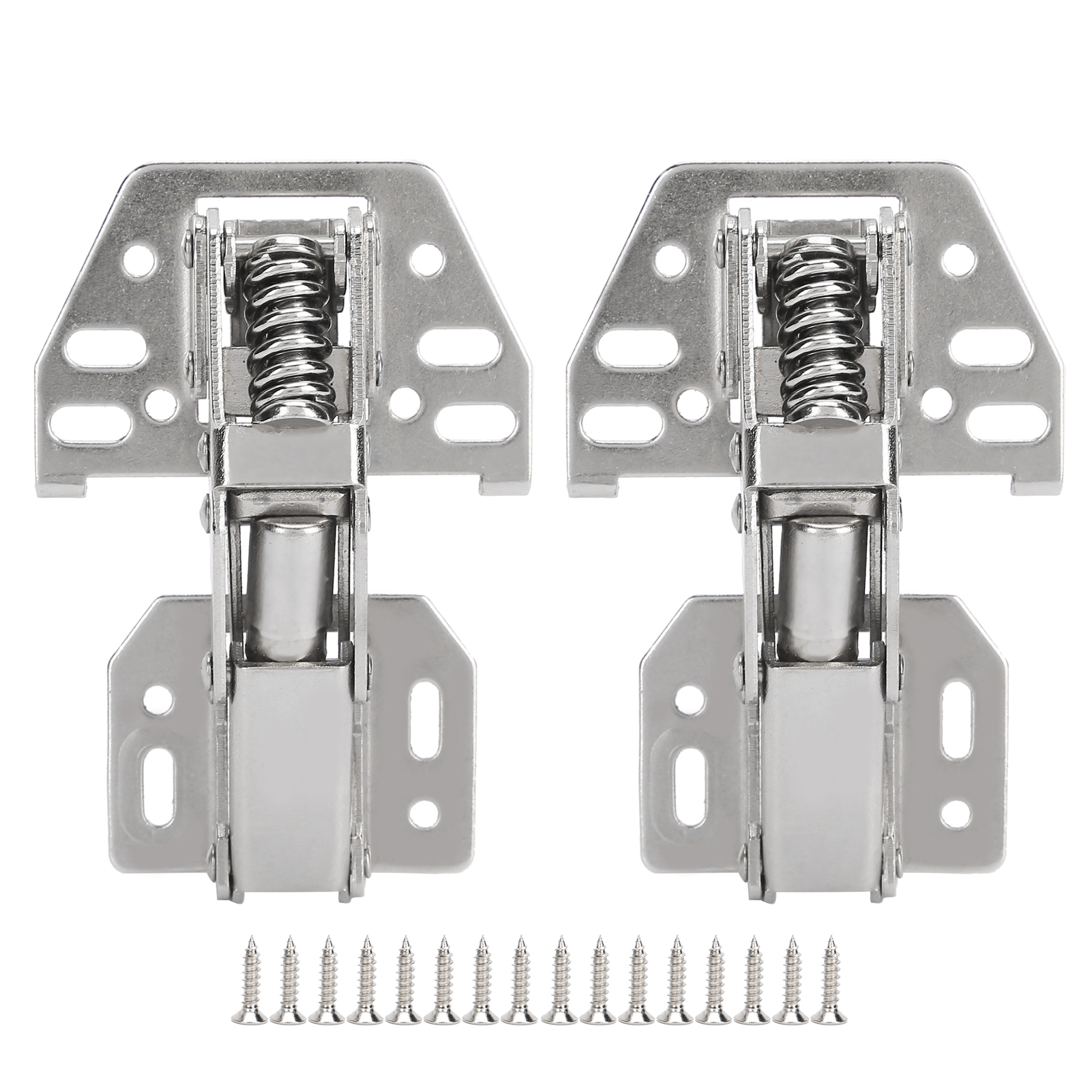 Set Mit 2 Brückenförmigen Federscharnieren Für Schränke, Garderoben Und Möbel (heimwerkerbedarf)