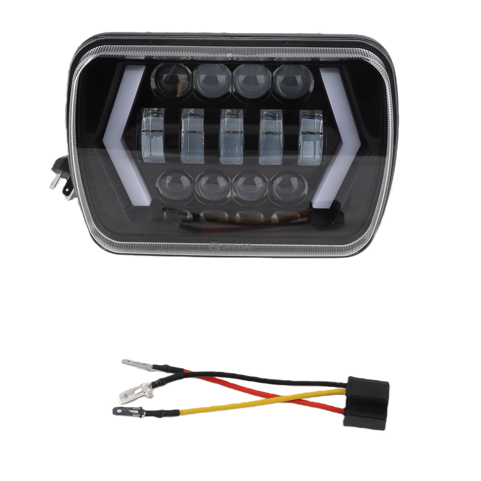 300-w-led-scheinwerfer (7 Zoll, Quadratisch) Für Autos, Aluminiumgehäuse, Kompatibel Mit Jeep Wrangler