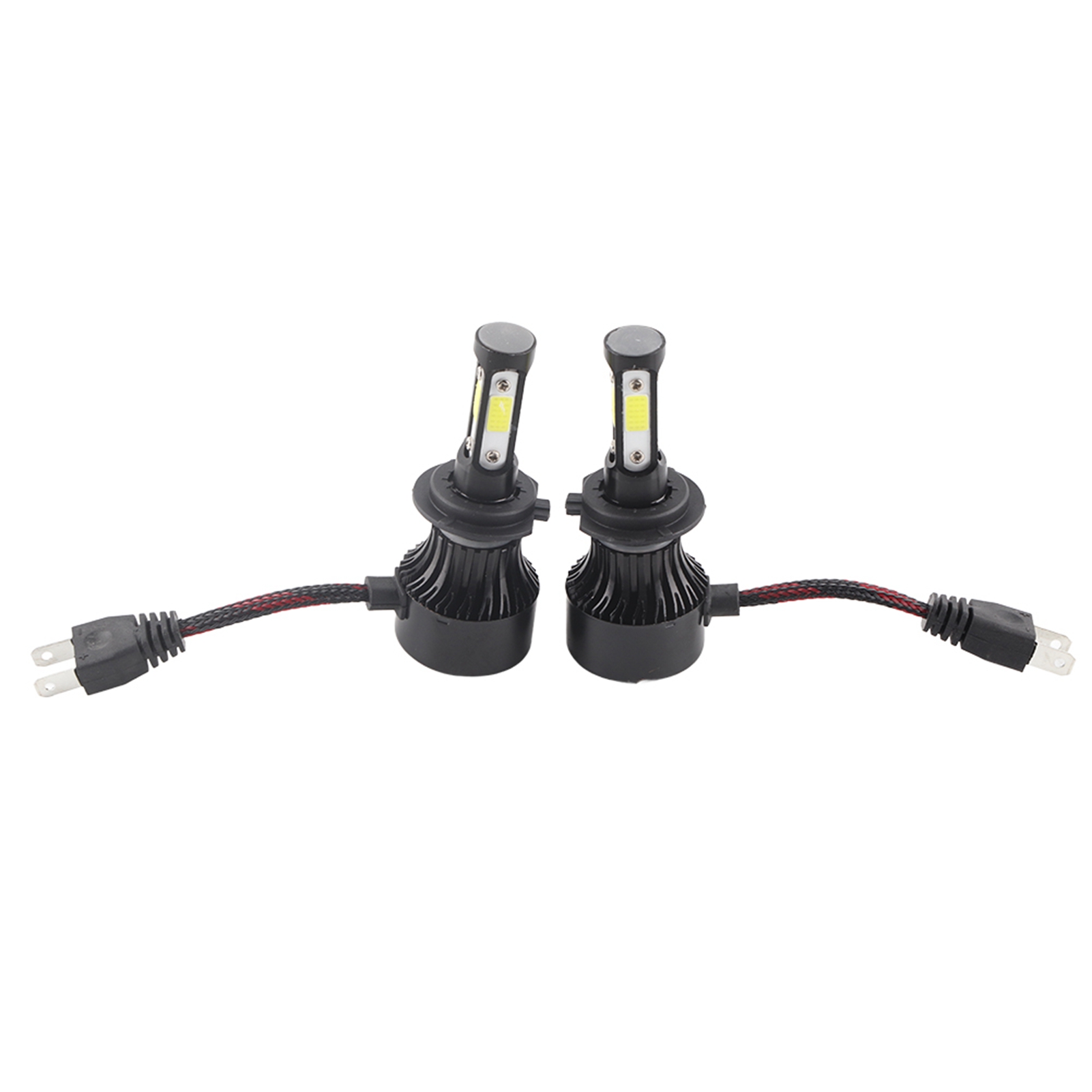 2 Cob 6500k H7 Led-lampen Für Fahrzeugscheinwerfer, Gehäuse Aus Aluminium Und Abs.
