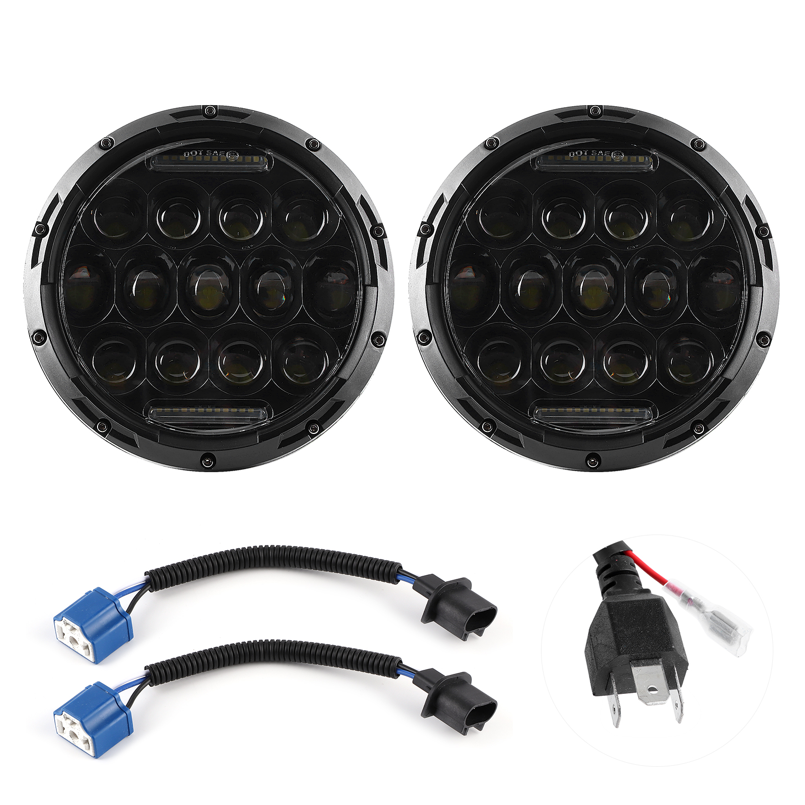2 X 7-zoll (17,8 Cm) Led-scheinwerfer Mit Fern- Und Abblendlicht, 280 W, Rund, Kompatibel Mit Jeep Jk, Tj, Lj Und Wrangler (1997-2017).