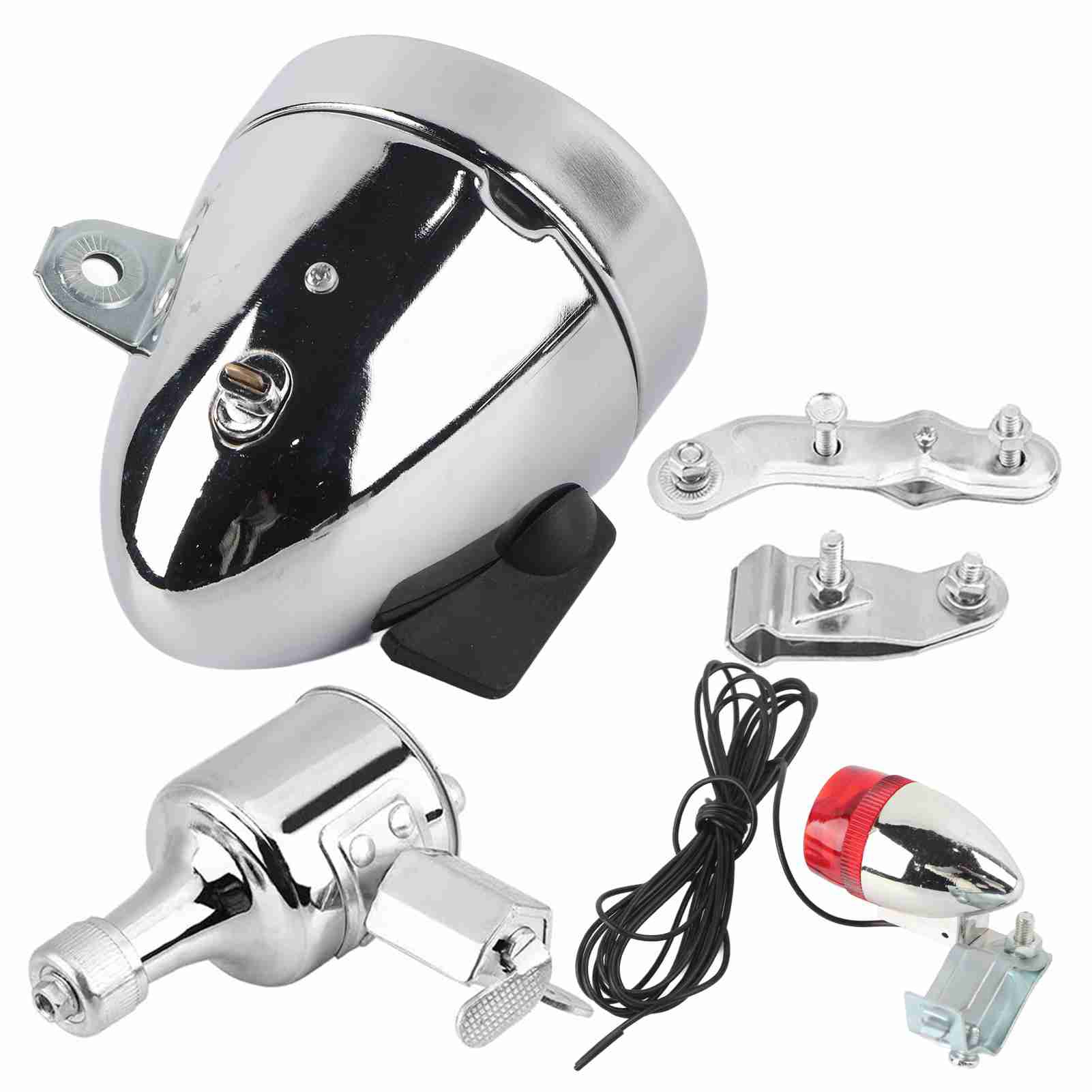 12v 5,5w Reibungsdynamo-scheinwerfer- Und Rücklichtset Für Motorisierte Fahrräder