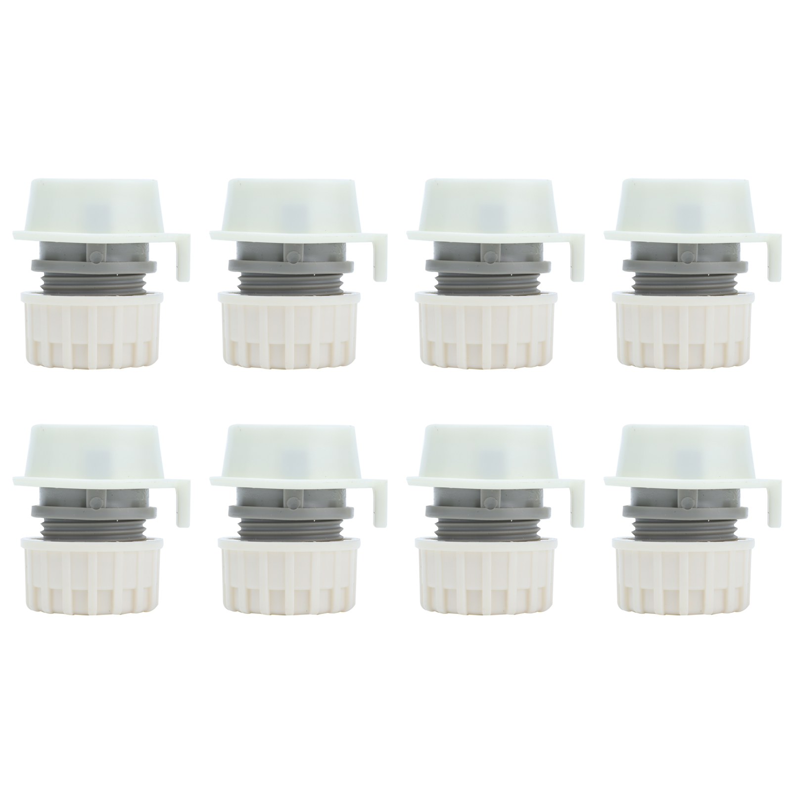 Set Mit 8 G1/2 Schnellkupplungs-wasserhähnen Mit Verriegelung Für Gartenschlauch Und Waschmaschine