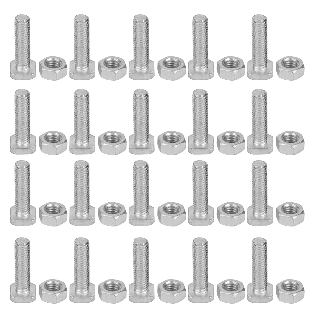 Satz Mit 20 M6x22 22mm Aluminiumschrauben Und -muttern - Gewächshauszubehör