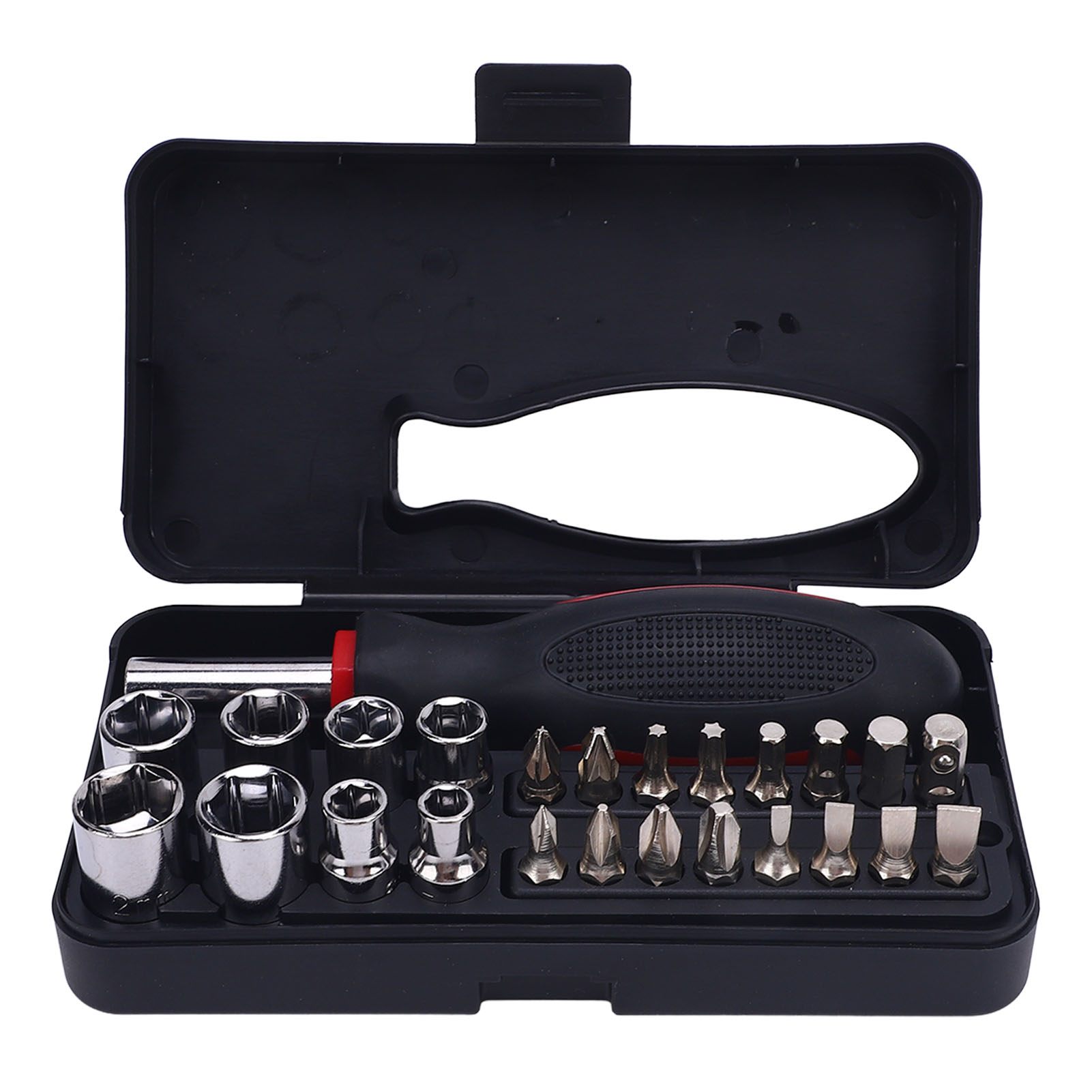 25-in-1-schraubendreher-set Aus Kohlenstoffstahl Mit Verschiedenen Bits Und Steckschlüsseln, Ideal Für Heimwerkerreparaturen.