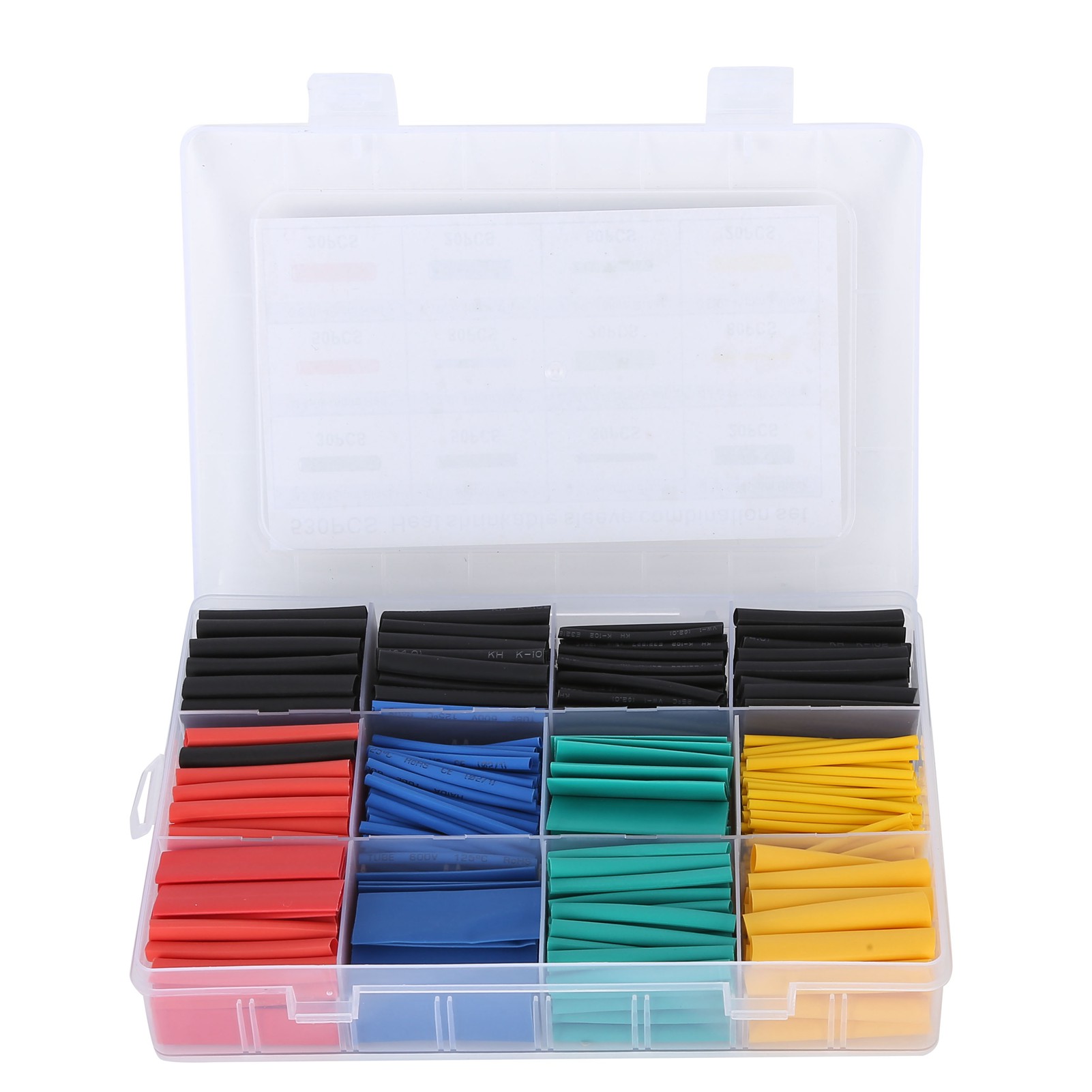 Set Mit 530 Farbigen Schrumpfschläuchen Für Elektrische Kabel