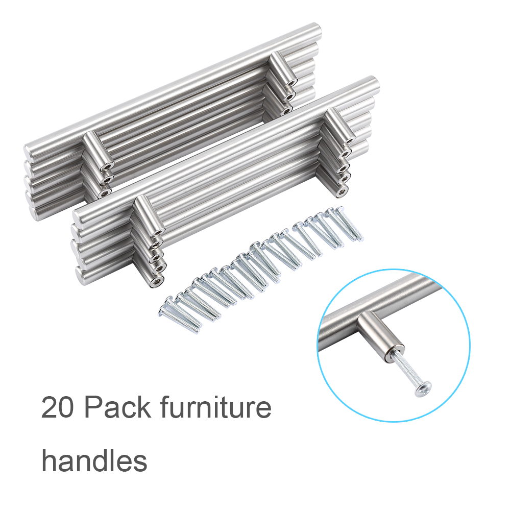 Packung Mit 20 T-griffen, 200 Mm, Für Möbel-, Küchen- Oder Schranktürknöpfe