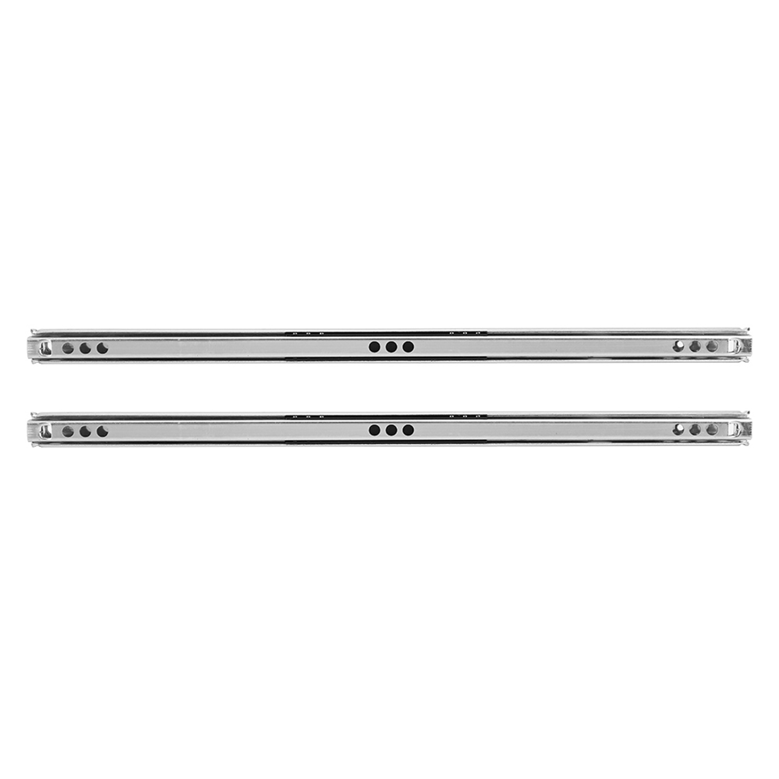 Satz Aus 2 Kaltgewalzten Stahlkugellagerschienen 342 X 17 Mm Für Möbelschubladen Oder Sideboards.