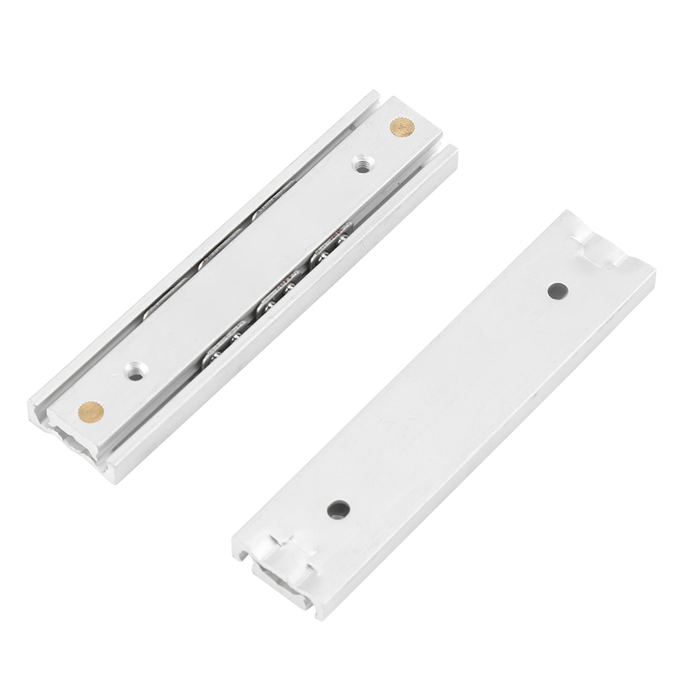 Set Mit 2 Mini-schubladen- Und Schrankschienen Aus Leichtgängiger Und Langlebiger Aluminiumlegierung (70 Mm)