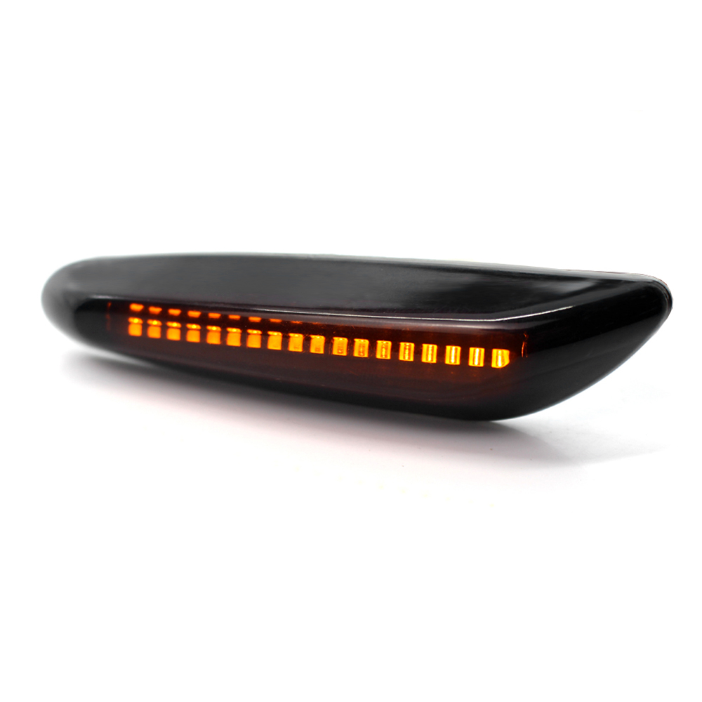 Satz Mit 2 Getönten Led-seitenmarkierungsleuchten Mit Blinkern Für Bmw 3er E46 E60 E90 E92 E93 E87