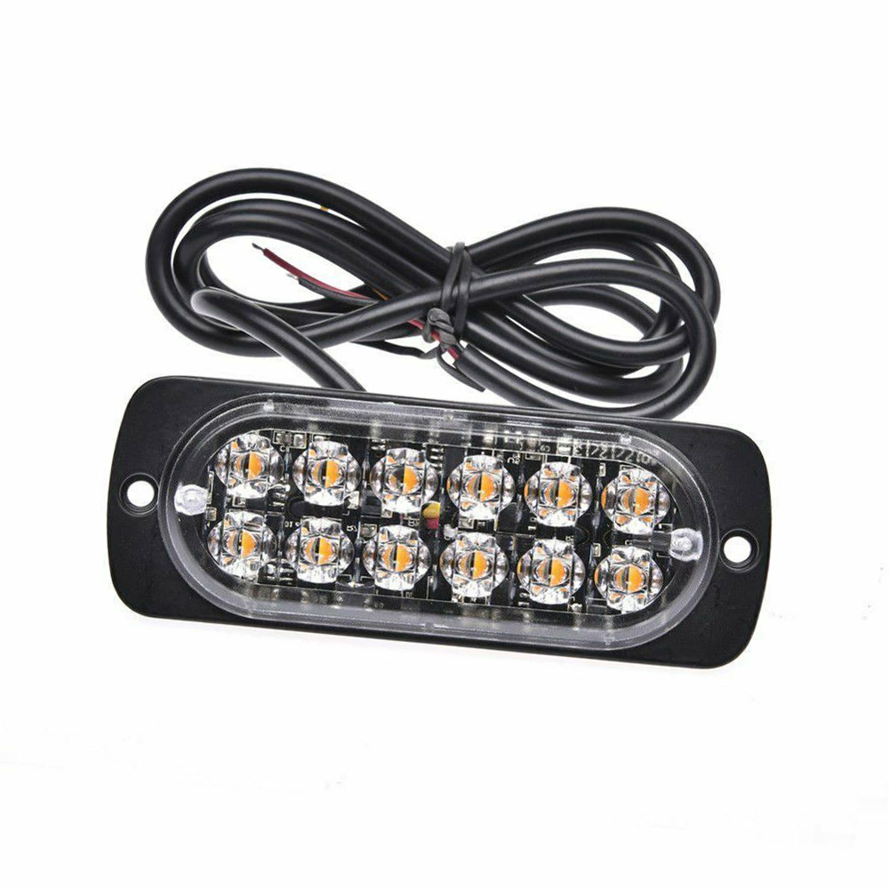 Set Aus 4 Gelben 12-led-seitenblinkerleisten Für Warnblinker, Notfall-blitzleuchten Und Anhängerbeleuchtung.