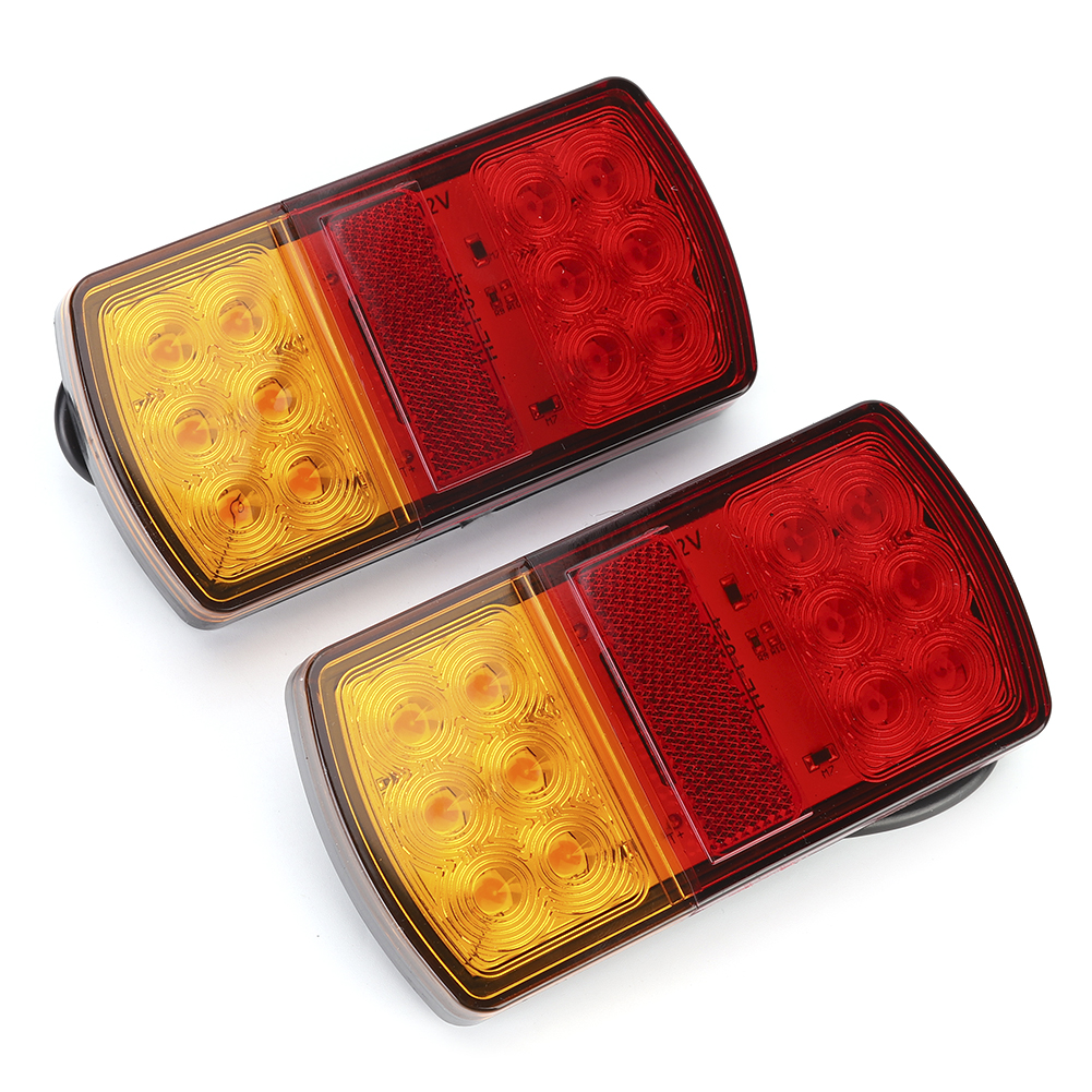 Set Mit 2 Seitenmarkierungsleuchten Für Lkws, 12 V, 12 Zweifarbige Leds, 6000 K Hohe Helligkeit