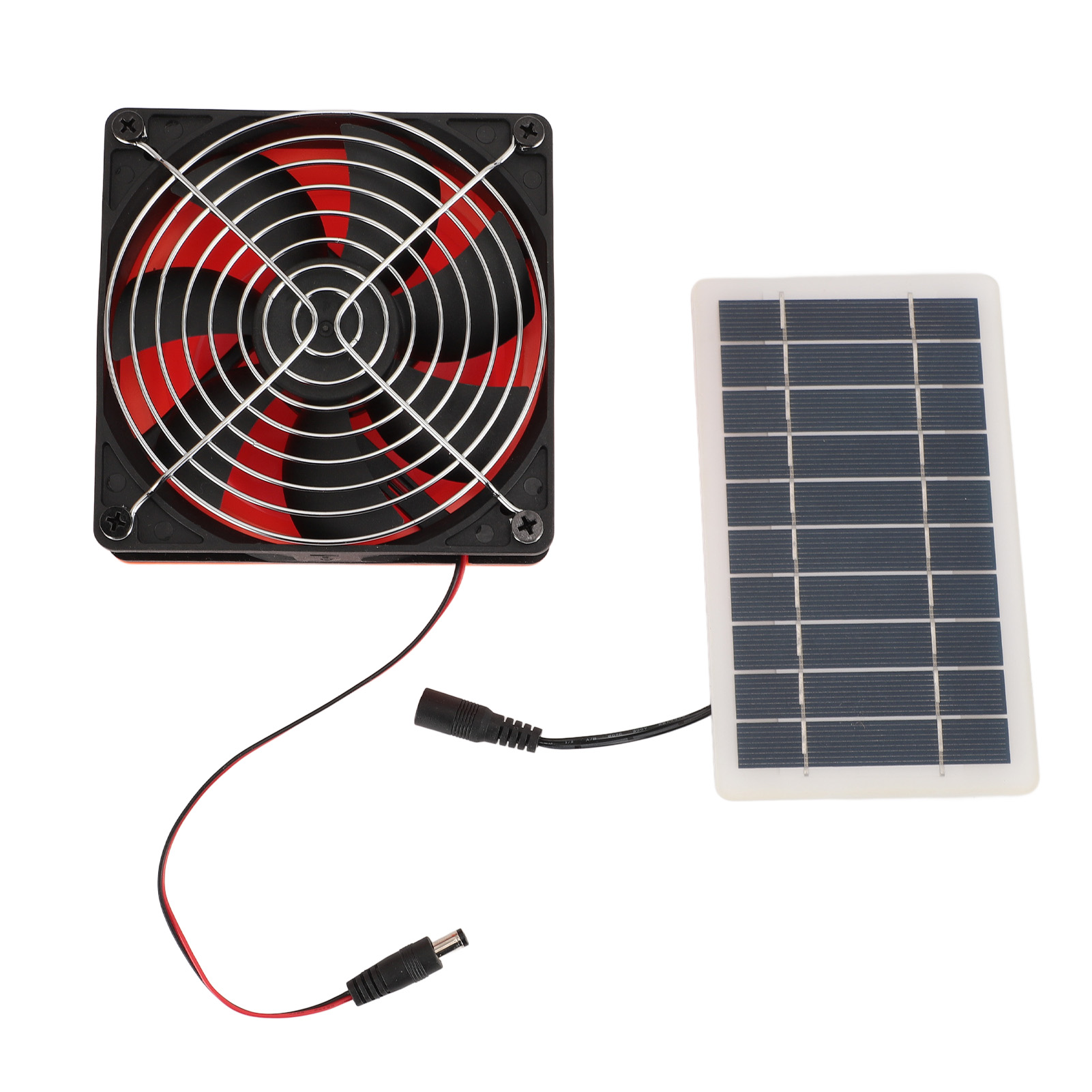 10-w-monokristalliner Solar-abluftventilator Mit Schutzgitter Für Runde Lüftungskanäle, Gewächshäuser, Wohnmobile, 5 V