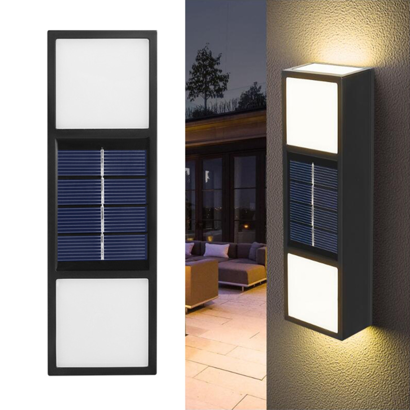 Led-solarleuchte Für Den Außenbereich, Solar-wandleuchte Für Haustür, Garten, Garage, Terrasse, Warmes Licht