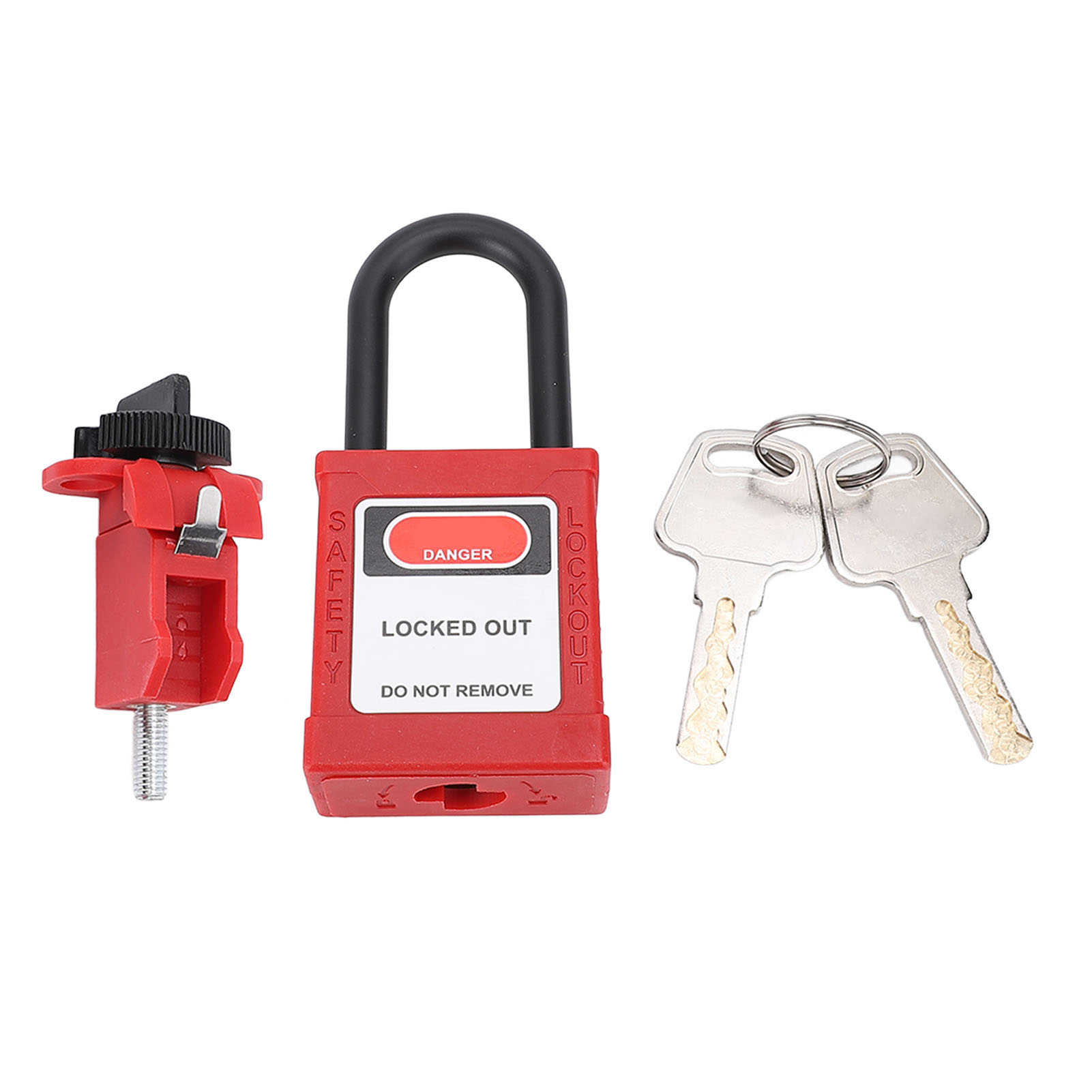 Sperr- Und Kennzeichnungsschloss-set, Isoliertes Sicherheitsschloss Mit Verlustschutz Und Sicherungsautomat, 2 Schlüssel Für Elektrische Geräte Und Ventile