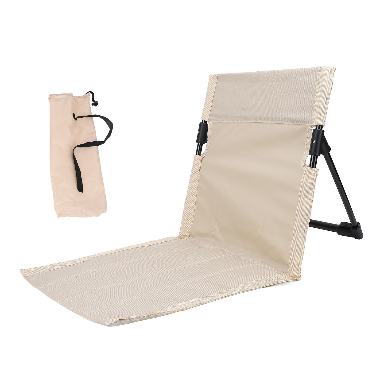 Leichter Und Bequemer Klapp-campingstuhl, Individueller Entspannungsstuhl Mit Rückenlehne, Khaki, Ideal Für Camping Und Angeln Im Freien.