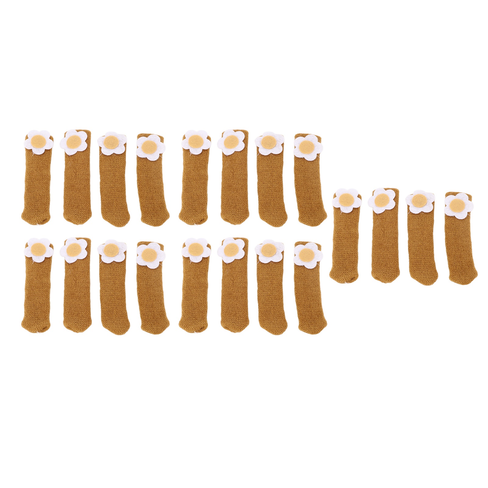 Packung Mit 20 Dicken Und Elastischen Stuhl- Und Tischbeinschonern Für Parkettböden, Kamelblumenmuster.