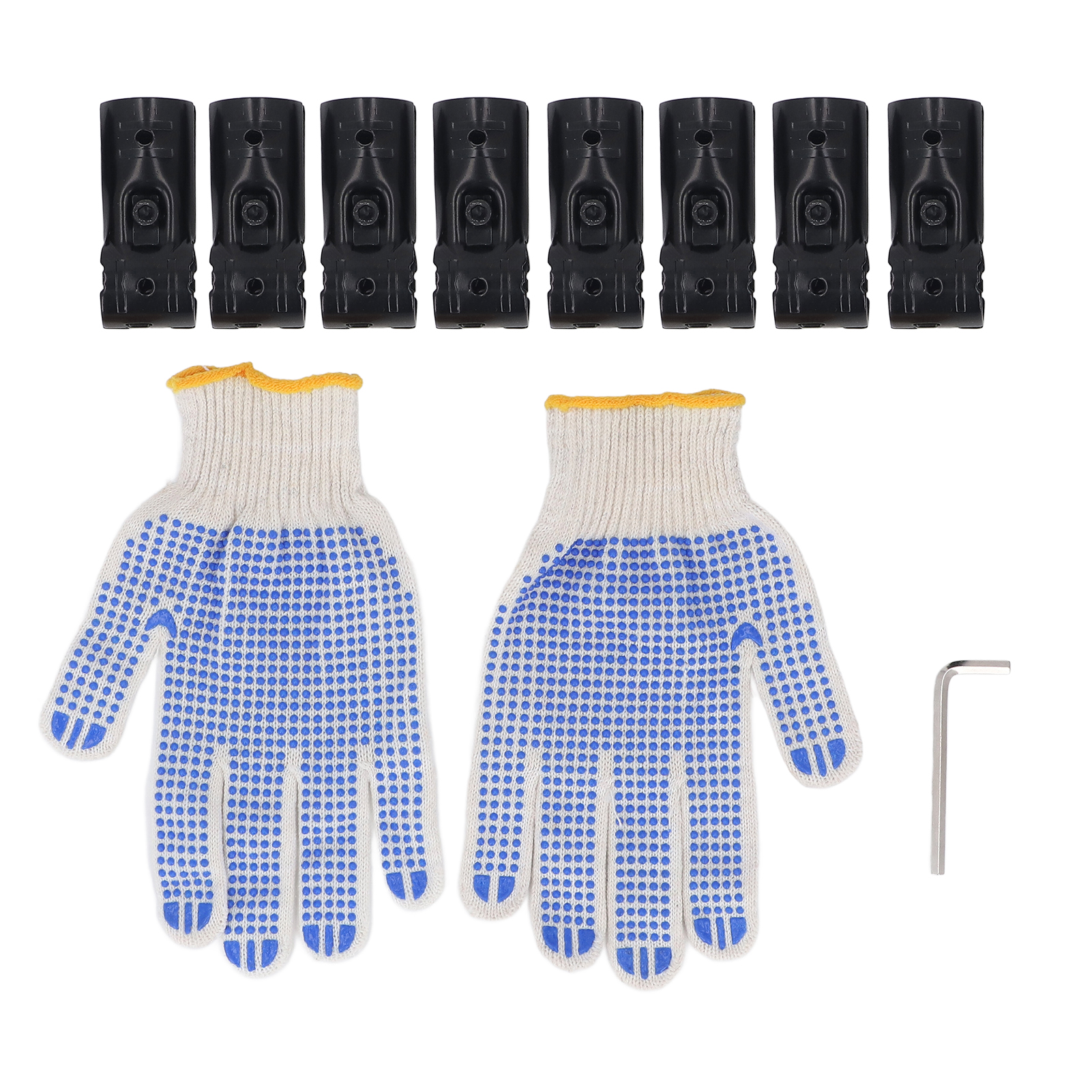 Set Mit 8 T-förmigen Klemmen (28 Mm) Inklusive Schrauben Und Muttern Für Drahtgitterzaungeländer Und -regale.