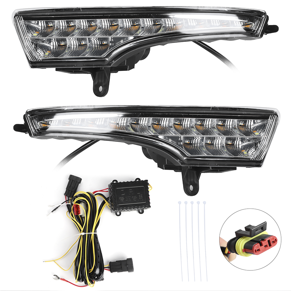 Satz Mit 2 Led-tagfahrlichtern Mit Zweifarbigen Blinkern, Kompatibel Mit Nissan Altima 13-15