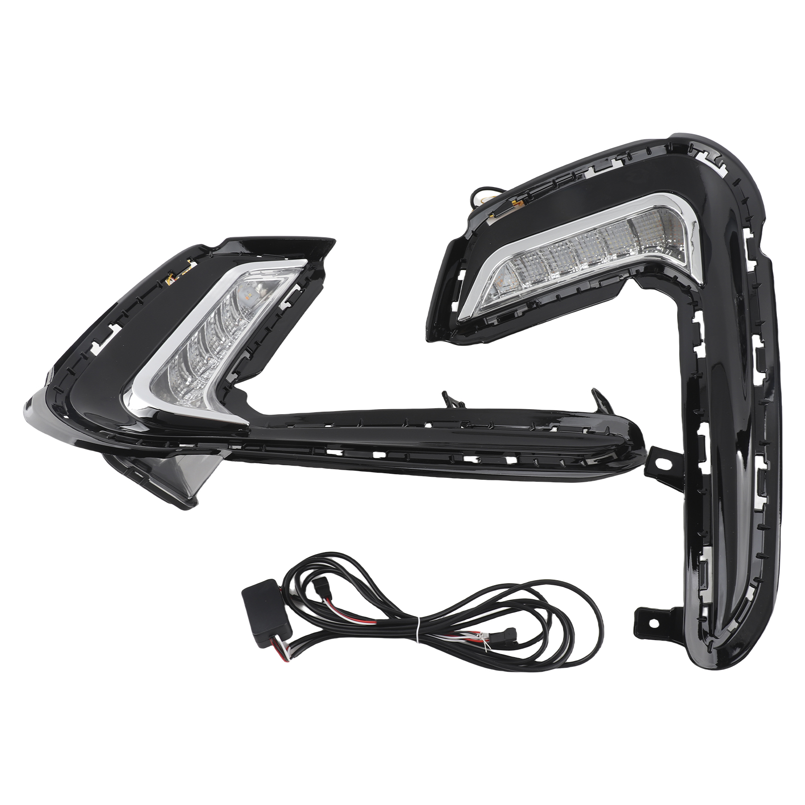 Paar Led-tagfahrlichter Mit Blinkern Und Nebelscheinwerfern, Kompatibel Mit Elantra 17-18